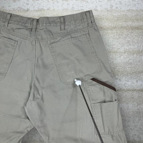 Vintage Wrangler Carpenter Pants Hazel Tan Canvas Baggy Wide Leg Painters 90s - Picture 5 of 5
